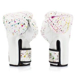 Fairtex Style White Colorful Printed Boxing <b>Gloves</b> Premium Training <b>Gloves</b> for Muay Thai MMA Kickboxing and Sparring - Product Image 2
