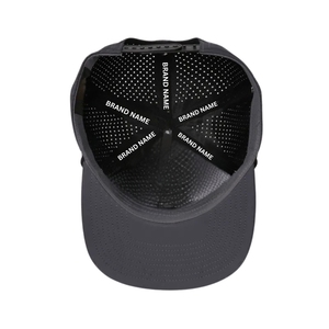 Casquette de golf imperméable 5 panneaux respirante avec logo en caoutchouc PVC personnalisé, trous découpés au laser et fermeture snapback – Prix usine - Product Image 6