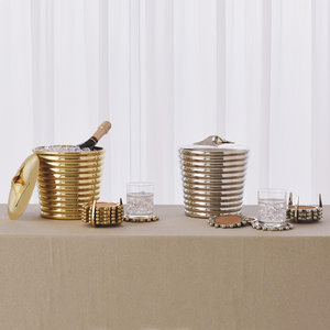 Gold <b>Coaster</b> With <b>Beaded</b> Detailing Suitable For Stylish Table Presentation Guest Hosting And Dining Areas Wholesale From India - Product Image 2