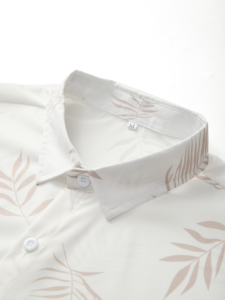 ชุดเที่ยวทะเลฤดูร้อนสำหรับผู้ชายคุณภาพเยี่ยม เสื้อเชิ้ตแขนสั้นลายทางและกางเกงขาสั้น ชุดชายหาดฤดูร้อน - Product Image 2