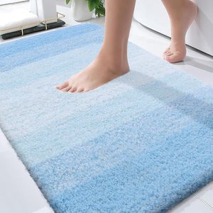 Hot Selling 17"x24" Microfiber Bath <b>Mat</b> Super <b>Absorbent</b> Non-Slip Floor Thick Plush Shaggy Tufted Bathroom Rug Washable Hotel - Product Image 1