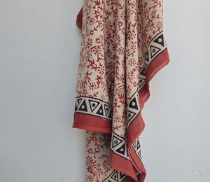 Wholesale Hand Block Print Beach <b>Sarong</b> Soft Voile Fabric Summer Pareo Natural Organic Color 100%Cotton Ethnic Beach Bikini <b>wrap</b> - Product Image 2