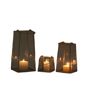 Lanterne électrique en verre pour la maison, lanterne, nouveau Design, pas cher, vente en gros, décoration de mariage, livraison directe depuis l'usine - Product Image 1