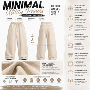 <b>Cargo</b> Pocket <b>Baggy</b> Sweatpants <b>Women</b> Wide Leg Cotton Fleece Y2K Street Utility Joggers Drawstring Waist Custom OEM Sweat <b>Pants</b> - Product Image 4