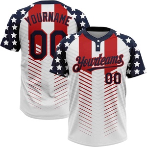 Camiseta de Softbol Sublimada Personalizada, Camisetas de Béisbol Personalizadas para Hombre y Mujer, Uniforme Deportivo 3D con Nombre, Número y Diseño de Dos Botones - Product Image 3