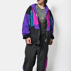 Survêtements coupe-vent imperméables personnalisés avec logo pour hommes, 100% coton respirant, motif uni, ensemble veste et pantalon pour l'extérieur - Product Image 6