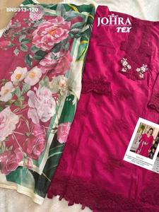 Amazing Color Excellent Quality Cambric Cotton with <b>Chikankari</b> Embroidery work Semi-stitched Salwaar-<b>Suit</b> Set At Wholesale Rate - Product Image 4