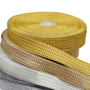Trenzas de Hilo Metálico Francés de Alta Calidad Hechas en Pakistán, Diseño de Bordado con Pedrería, Trenza de Encaje Simple con Relieve - Product Image 1