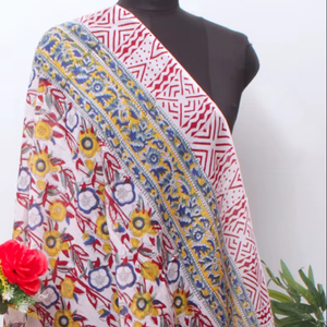 Cotton Green Floral Sarong Women Beach Wrap Lightweight Summer Pareo Boho Cover Up Scarf. - Product Image 1