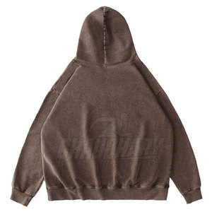 Hoodie femme personnalisé en coton mélangé délavé à l'acide – Vêtement de mode durable - Product Image 2