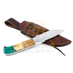 Couteau de chasse et de camping à lame fixe fait main sur mesure avec manche en résine de bois d'olivier, acier inoxydable, personnalisable, survie en plein air - Product Image 6