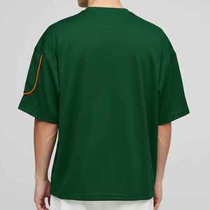 Best Quality Cotton 180GSM Solid Eco-Friendly Quick Dry Anti-Wrinkle Custom Logo Loose Fit <b>Drop</b> Shoulder O-Neck Hip Hop T-Shirt - Product Image 3