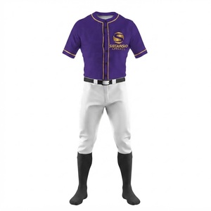 Ensemble complet d'uniformes de baseball personnalisés avec pantalon, uniforme de baseball sublimé assorti, vêtements d'équipe respirants pour club - Product Image 5