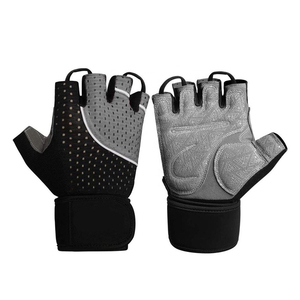 Weightlifting Gym <b>Gloves</b> PU Leather Half Finger Hand Protection Fitness Workout Exercise Man Women Training Racing Wrist High - Product Image 1