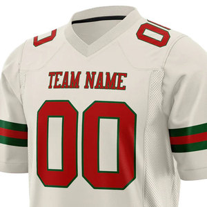 Nouvelle arrivée, maillot de football blanc cassé et rouge, respirant, séchage rapide, uniforme d'équipe performant, couleurs personnalisées, fabricant OEM ODM - Product Image 2