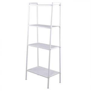 Libreria a 4 Ripiani Bianco Avorio, Eleganti Scaffali a Scala - Product Image 1