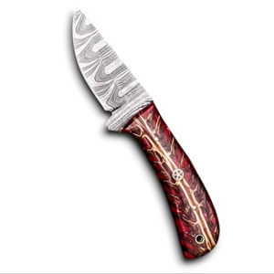 มีดเดินป่าอเนกประสงค์ขนาด 8 นิ้ว เหล็กดามัสกัส ราคาสุดคุ้ม คมกริบ ด้ามจับรูปทรงกรวยสน เหมาะสำหรับพกพาในชีวิตประจำวัน - Product Image 1