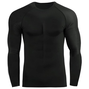 Custom Logo Men Long Sleeve Rash Guard <b>Compression</b> <b>Shirt</b> Graphic Print UV Protection Wholesale Bulk Supply - Product Image 2