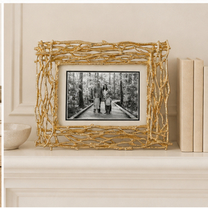 Luxury Handcrafted Gold Metal <b>Twig</b> Photo Frame Creative Interwoven Branch Design Picture Holder For Home Tabletop <b>Decor</b> - Product Image 2