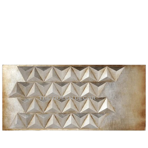 Vintage <b>Antique</b> Iron Metal Rectangle Shape Silver Finished Wall Mounted Decorative Wall Art Luxury Stylish High Level - Product Image 1
