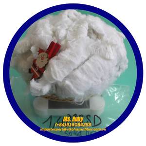 Vikohasan Fibra Cortada de Poliéster Reciclado Grado GRS 1.4D SD Blanco Sólido Hilo Seco para Relleno de Tejidos Punzonados y Hilados 0.9D - Product Image 2