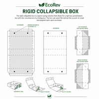 Caja de Regalo Magnética Plegable, Elegante, Ecológica e Impermeable, con Cinta, para Envolver Regalos en Festividades y Días Festivos