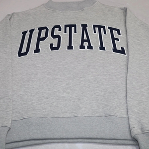 Sudadera con Capucha Upstate, Color Gris Jaspeado, Hilos Finos, Hecha a Medida, 100% Algodón, Corte Regular, para Invierno - Product Image 1