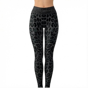 Leggings taille haute imprimé léopard North Approach, longueur intégrale, extensibles dans quatre directions, vêtements de yoga, vêtements de sport pour femmes - Product Image 1