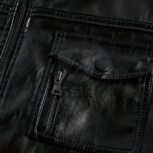 Veste en cuir pour homme urbain, élégante, matériau durable, coupe confortable, parfaite pour l'hiver, style streetwear - Product Image 4