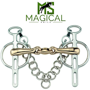 Bocados de equitación Liverpool de alta calidad, hechos a medida, con boca cómoda, 16 mm, de plata alemana Aurigan y patillas de acero inoxidable de 5 pulgadas. - Product Image 4