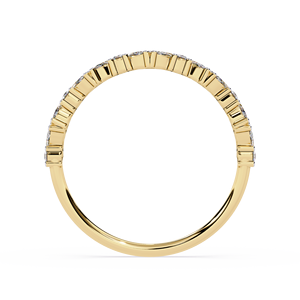 แหวนเพชรทรงมาร์คีส์สำหรับผู้หญิง ประดับด้วยเพชรทรงกลม ทองคำแท้ 14k สีเหลืองทอง สไตล์คลาสสิกสำหรับงานหมั้น - Product Image 4