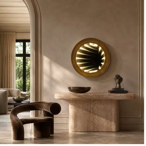 Espejo de Pared LED de Estilo Vintage, Elegante, Duradero y de Alto Rendimiento para Decoración del Hogar, de Lujo - Product Image 1