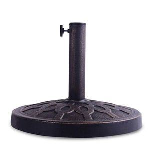 Base per Ombrellone da Giardino/Patio in Bronzo Rinforzato da 18 Pollici, 30 libbre, con Perno Verticale in Resina+Acciaio e Manopola Girevole per Stabilità Massima - Product Image 1