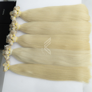 Vente en gros d'extensions de cheveux humains vierges 100% durables blondes trame vietnamienne brute style Fumi droit teint blanchi - Product Image 2