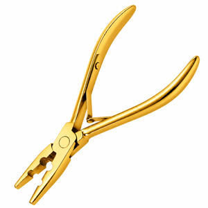 MANAN INSTRUMENTS Alicates Profesionales de Acero Inoxidable para Extensiones de Cabello, Herramienta para Instalación y Remoción de Extensiones con Cinta Adhesiva y Anillos Micro - Product Image 3
