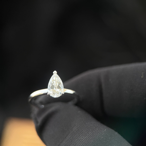 Pear Cut <b>Diamond</b> <b>Ring</b> 1.50ct D VVS2 IGI Certified 14K White Gold Engagement Wedding Jewelry - Product Image 5