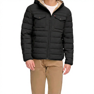 Men's <b>Thin</b> Stand Collar Bomber Jacket Solid Color Polyester Windproof Quick Dry Spring Coat with Zipper and Front Pockets - Product Image 3