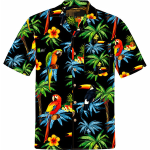 Chemise pour homme respirante à manches courtes, imprimé hawaïen par sublimation, décontractée, boutonnée, pour la plage, colorée, de qualité supérieure, pour l'été - Product Image 4