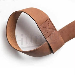 Sangles de musculation en cuir véritable pour Cross-fit, entraînement de soulevé de terre, renforcement de la préhension, sangles de poignet unisexes pour la force athlétique - Product Image 5