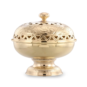 Lámpara de aceite vintage de latón con forma de pavo real y soporte para quemador de incienso de varios varillas para pooja, disponible a precios de mayoreo. - Product Image 4