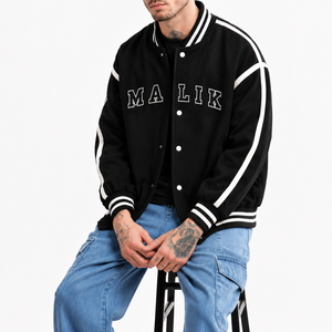 Wholesale Customized Color Size Embroidery Patches Canvas Stand Collar Front Logo Windproof Breathable Winter Vintage Jacket Men - Product Image 5