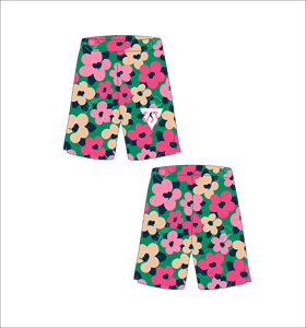Men's Floral Print Board <b>Shorts</b> Elastic Waist Casual Style <b>Short</b> <b>Shorts</b> With Logo Front - Product Image 1