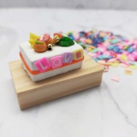 Mini-découpes d'alphabet en pâte polymère pour maison de poupée, artisanat miniature, accessoires de nail art, pour les 14 ans et plus