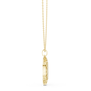 ETHEREAL RADIANCE LAB GROWN DIAMOND <b>PENDANT</b> SET IN 18KT <b>SOLID</b> YELLOW <b>GOLD</b> FOR ENGAGEMENT WEDDING PARTY VALENTINE GIFT DAILY WEAR - Product Image 3