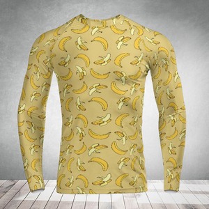 เสื้อรัดรูปแขนยาวระบายอากาศแห้งเร็วสำหรับผู้ชาย เหมาะสำหรับบราซิลเลียนยิวยิตสู MMA ยิม ฟิตเนส - Product Image 1