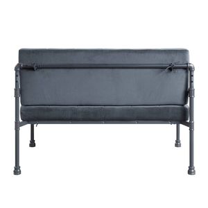 Brantley Loveseat in Gray Velvet and Sandy Finish Elegant <b>Living</b> <b>Room</b> <b>Sofa</b> - Product Image 5