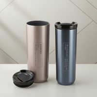 MARU 24oz Botol Vakum Dinding Ganda Portabel SUS 316 Baja Tahan Karat Lapisan Keramik Titanium Tutup Silikon Putar Minimalis