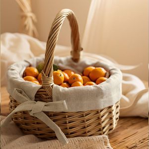 Hot Sale Cheap Price Rattan Portable Handwoven <b>Wicker</b> Picnic <b>Basket</b> New Design for Outdoor and Food <b>Storage</b> Made in Vietnam - Product Image 2