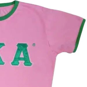 Camiseta Rosa con Ribete Verde, Informal, para Mujer, Manga Corta, Prenda de Moda, Cómoda para Uso Diario, Estilo Deportivo - Product Image 6