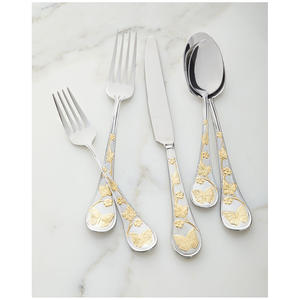 Ensemble de couverts de luxe contemporains en acier inoxydable pour la table à manger, cuillère, fourchette, couteau pour les maisons modernes - Product Image 4